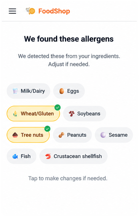Allergen detection